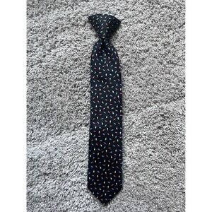 Wembley Boys Christmas Clip-On Tie Black Holiday‎ Light Bulbs
